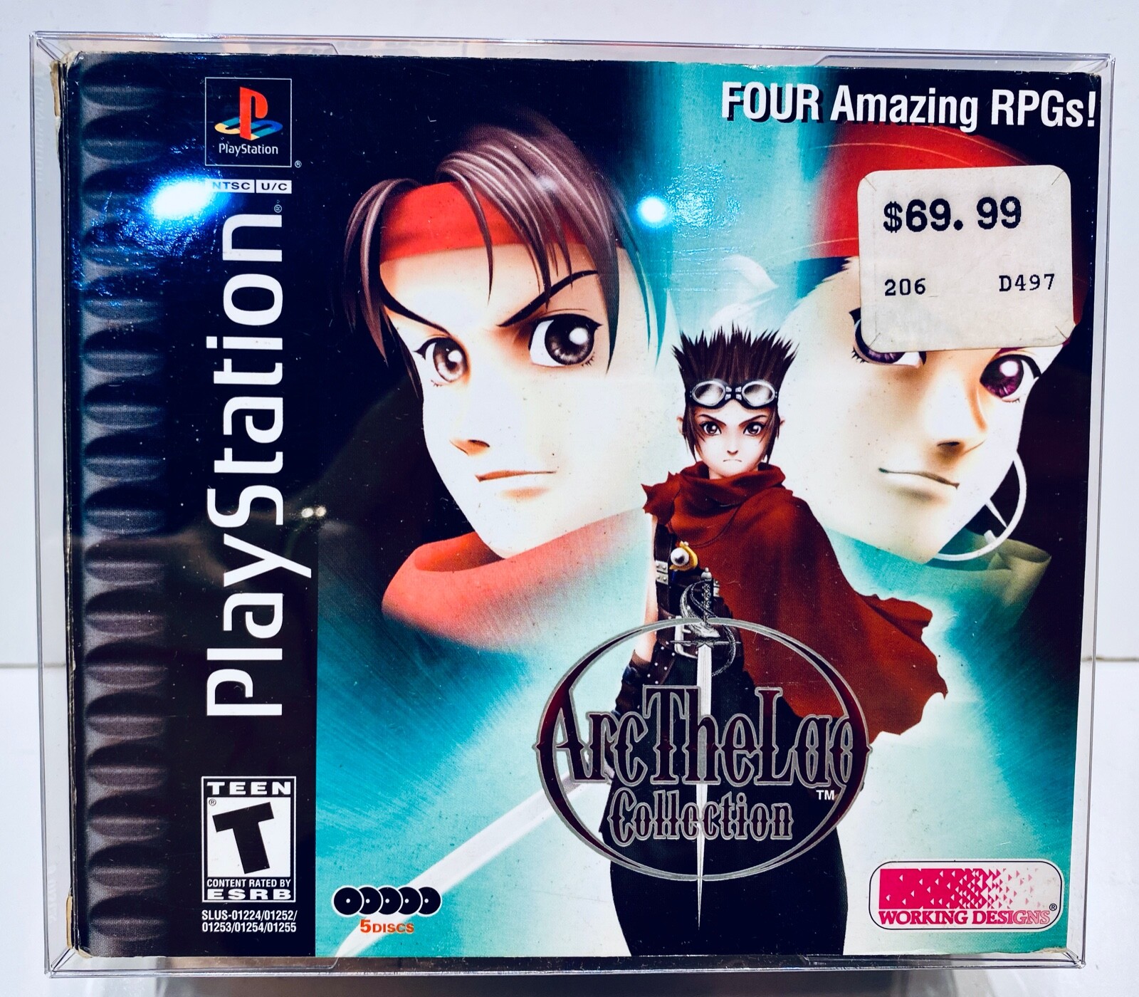 1 Box Protector For ARC THE LAD COLLECTION Playstation Clear Custom Display Case