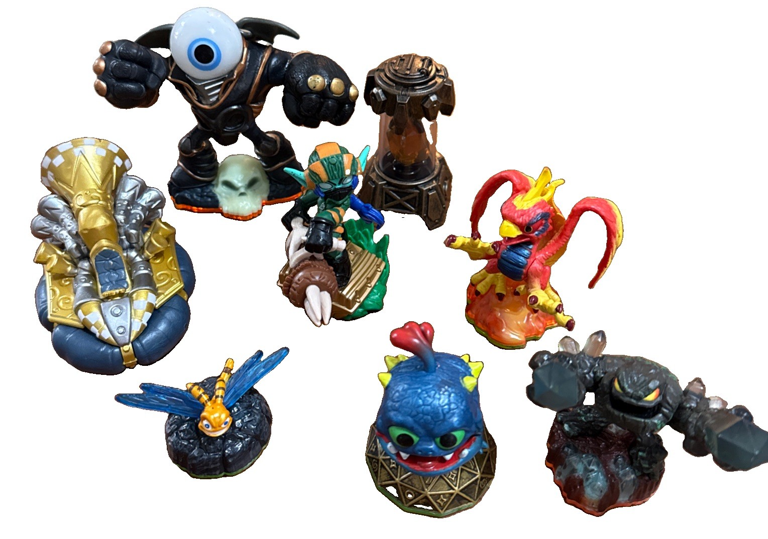 Lot 8 Including Eye Small 2013 Glow in the Dark Activision Skylanders Trap Team