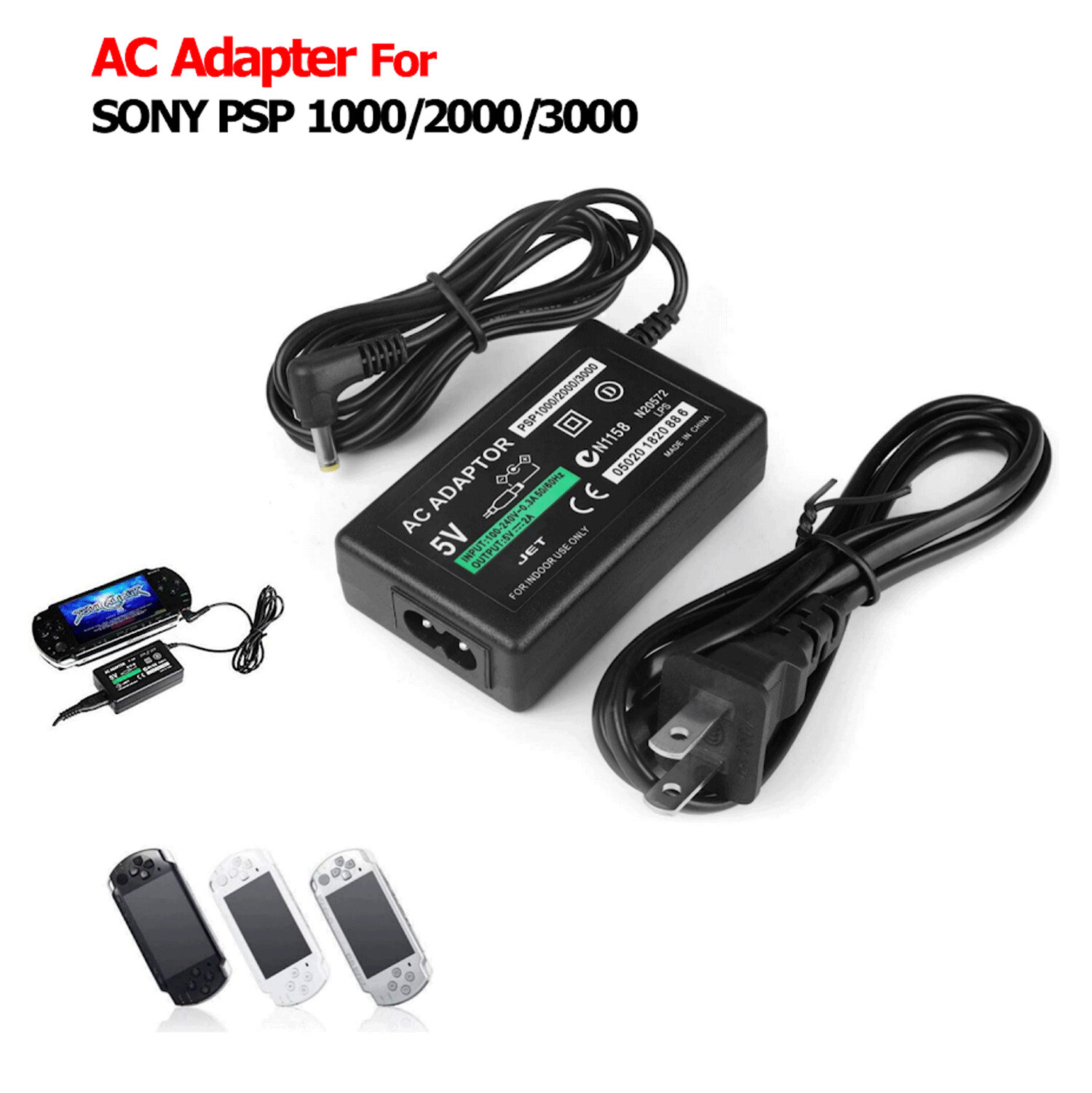 For Sony PSP 1000 2000 3000 Wall Charger Power Adapter By Mars Devices