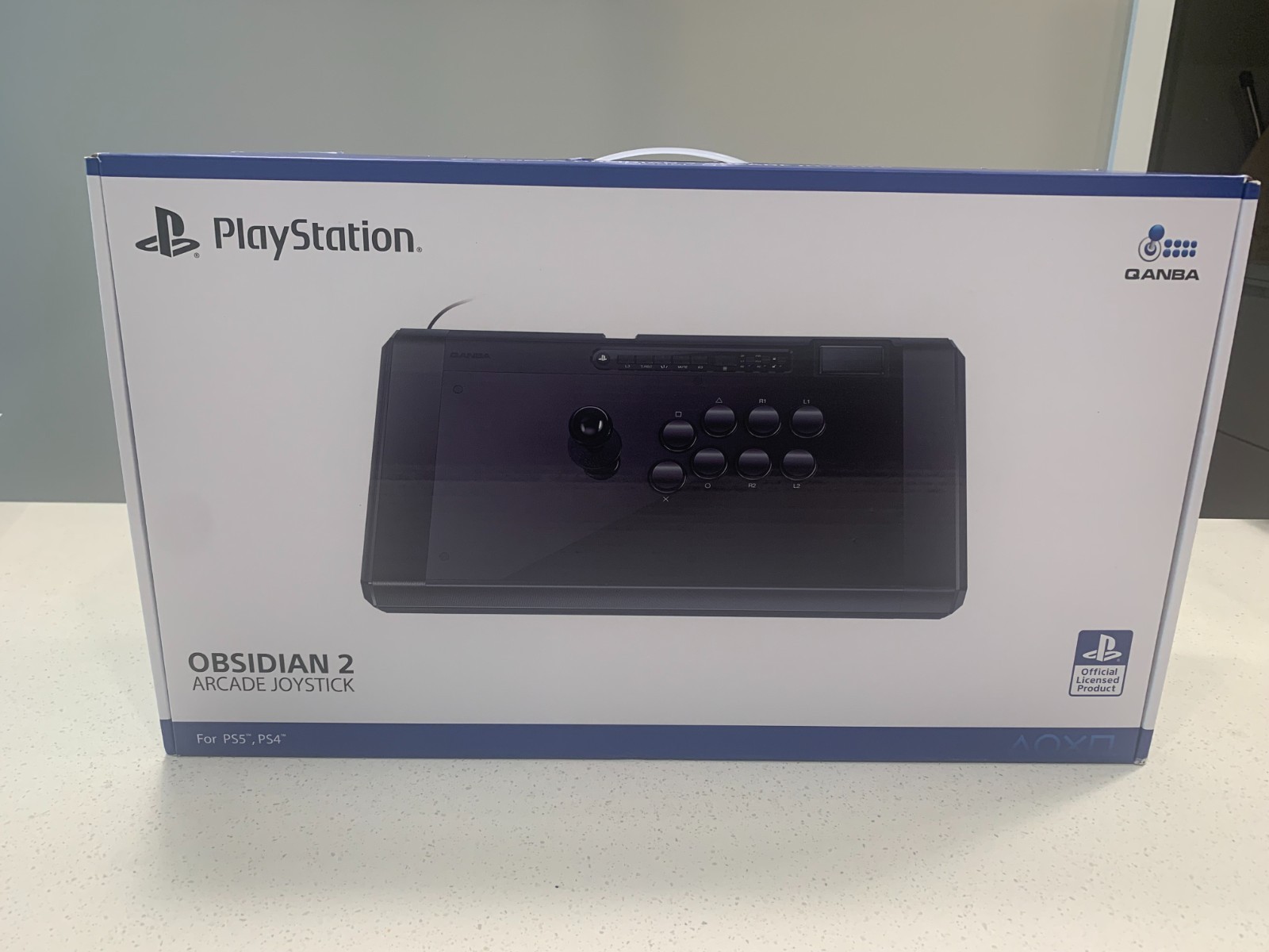 Qanba Q7 Obsidian 2 Wired Joystick for PlayStation PS5 PS4 and PC Black