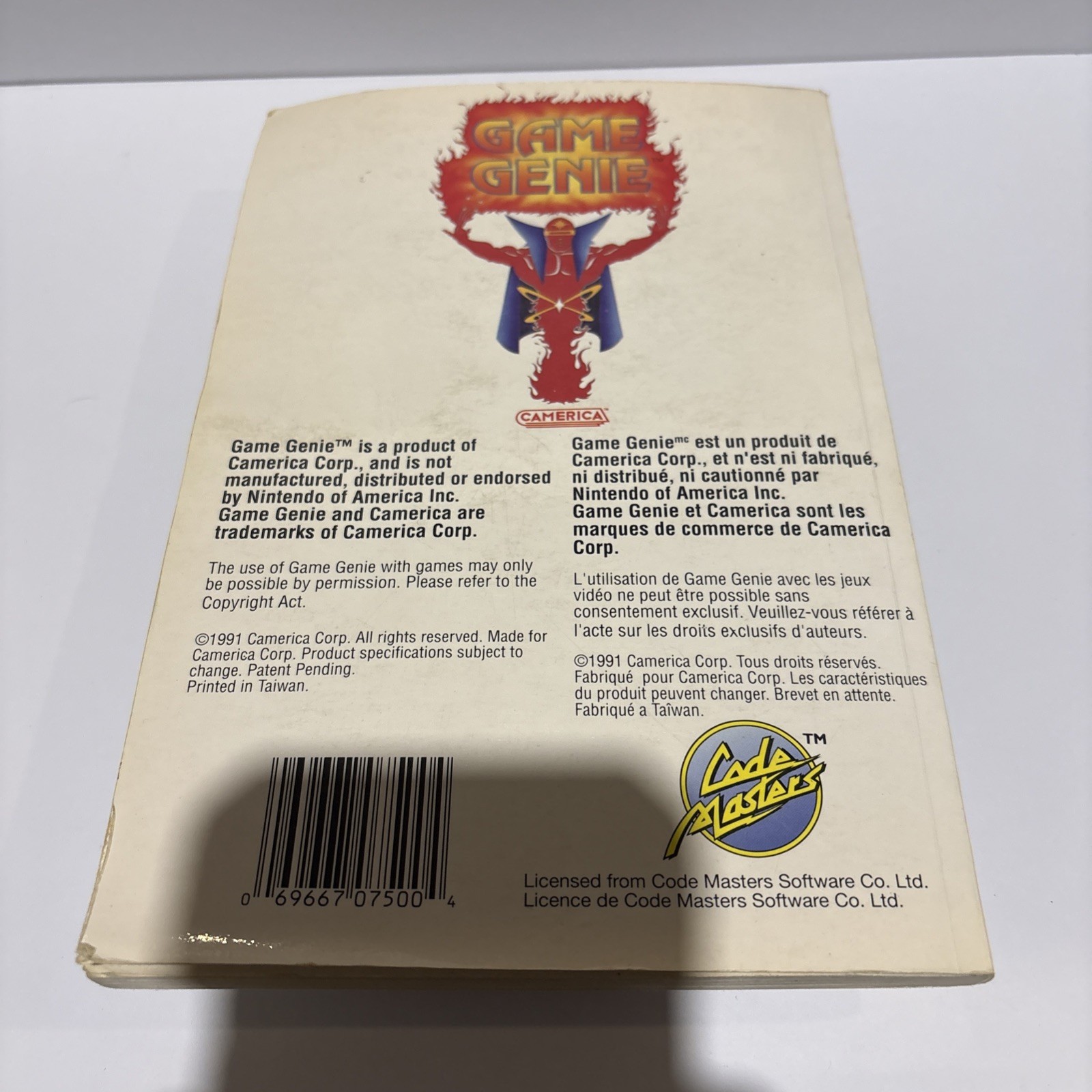 Nintendo NES Game Genie, Video Game Enhancer by Galoob 1990, Original Code Book
