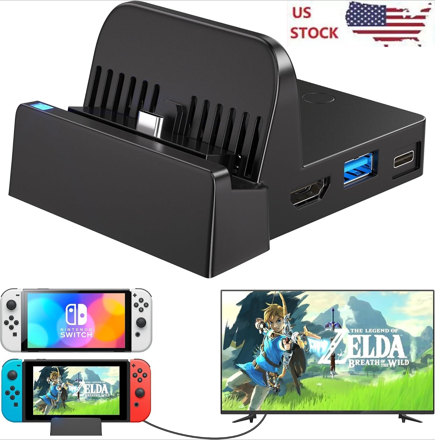 Docking Station 3.0 For Nintendo Switch Charging Dock Adapter 4K HDMI TV Charger