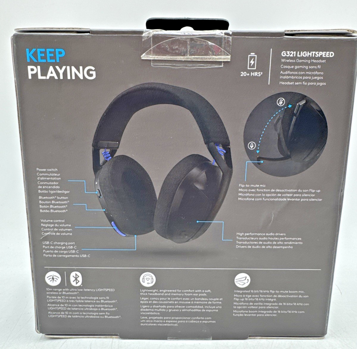 Logitech G321 Lightspeed Wireless Bluetooth Gaming Headset, Dynamic Comfort.