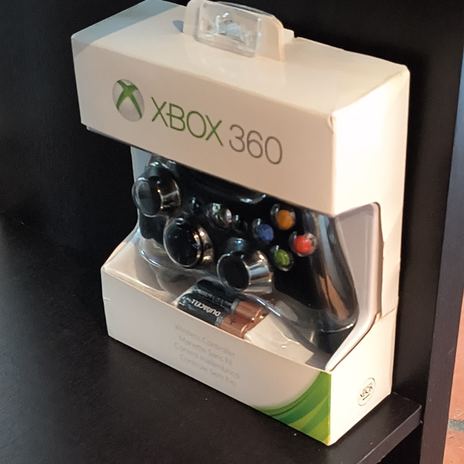 Microsoft Xbox 360 Wireless Controller Black, 30ft Range, MPN 1403, Never Opened