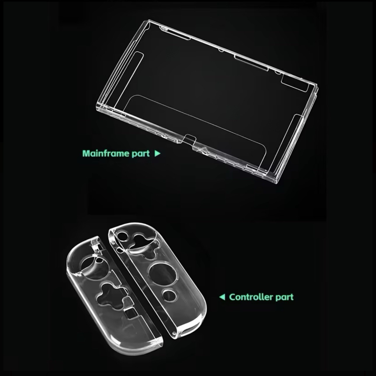 Clear Protective Hard Case Anti-Scratch Shell Cover for Nintendo Switch Console