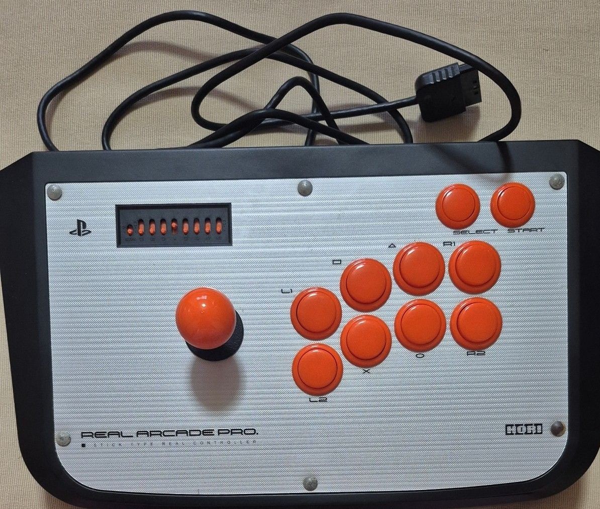 HORI Real Arcade Pro HP2-261 PS2 Arcade Fight Stick Orange Amazon Limited Tested