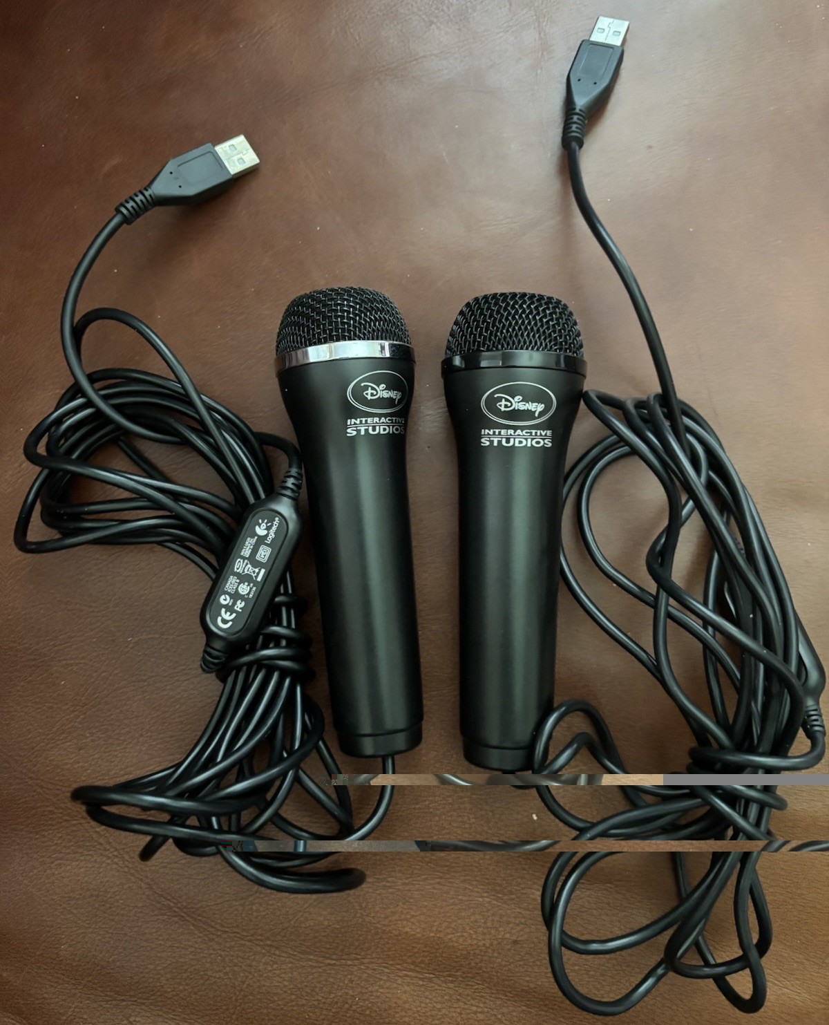 Disney Interactive Studios Logitech Microphone USB Wired PS3 Xbox Wii – Lot of 2