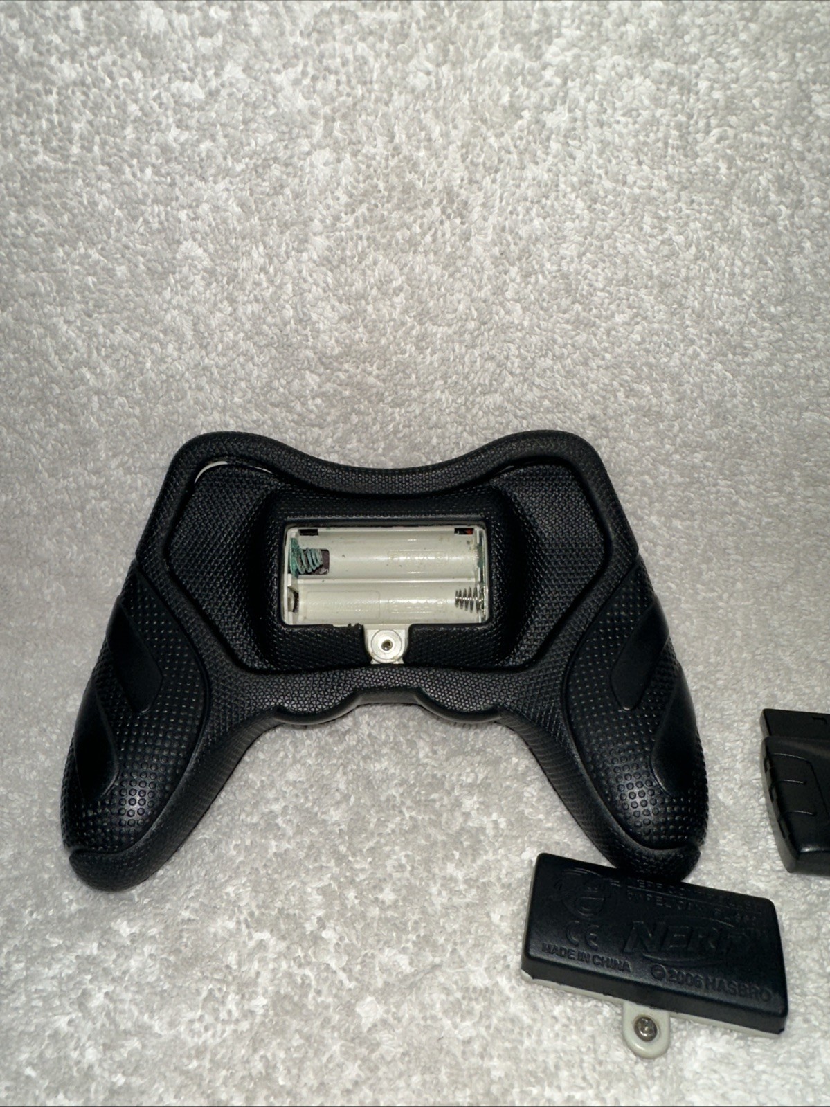 Playstation PS2 Wireless Nerf Black/ Silver Controller Pelican & Dongle TESTED