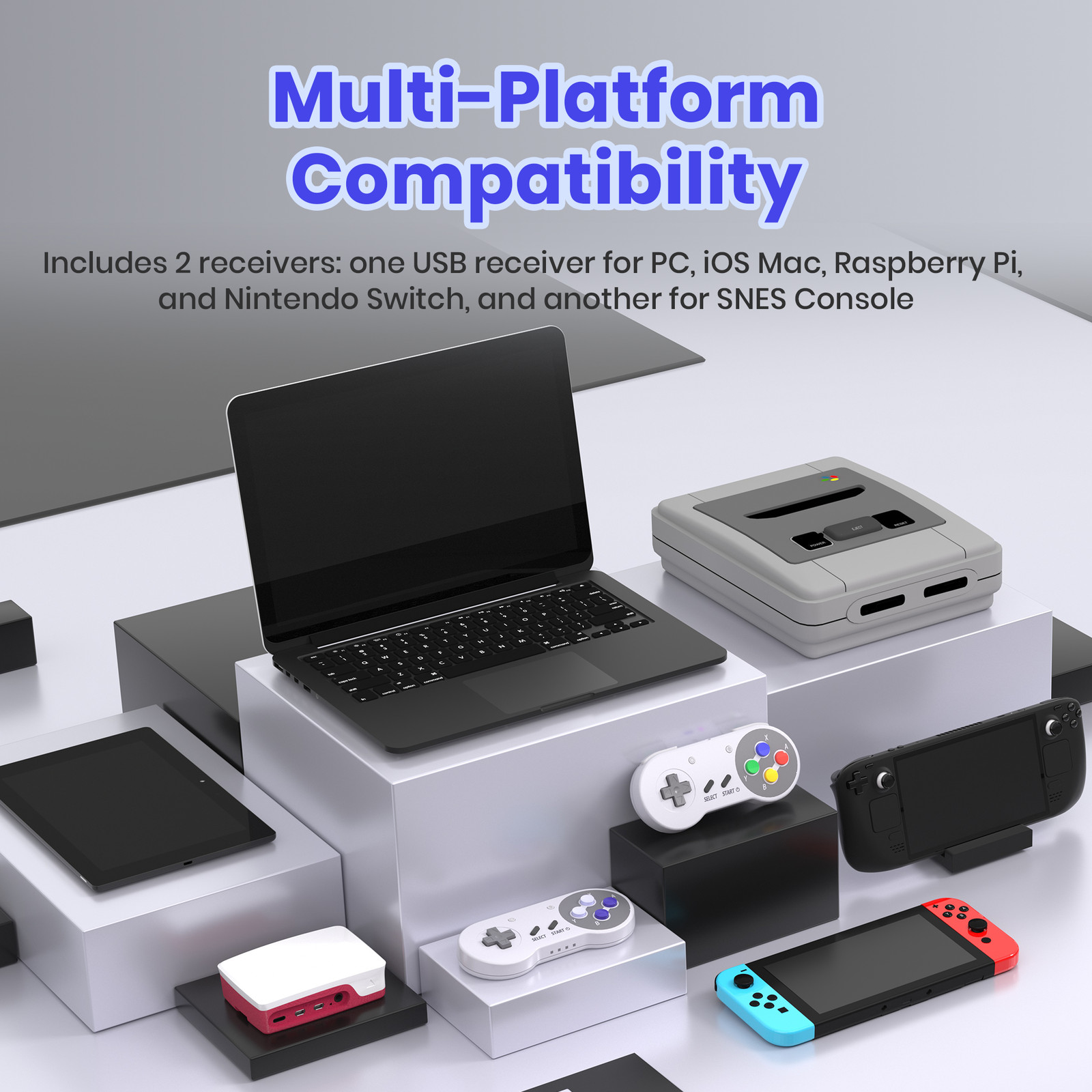 2.4 GHz Wireless SNES Switch Online Controller GamePad for Switch,PC,Mac OS,SNES