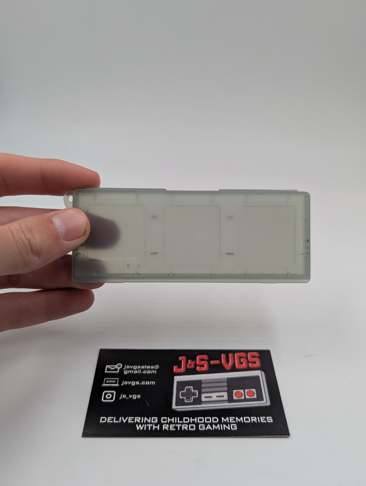 Nintendo DS Cartridge Case 3 Game Holder Clear Gray DS Storage Case