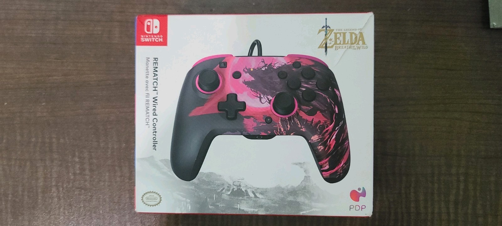 Nintendo Switch Zelda PDP Rematch Glow Wired Controller