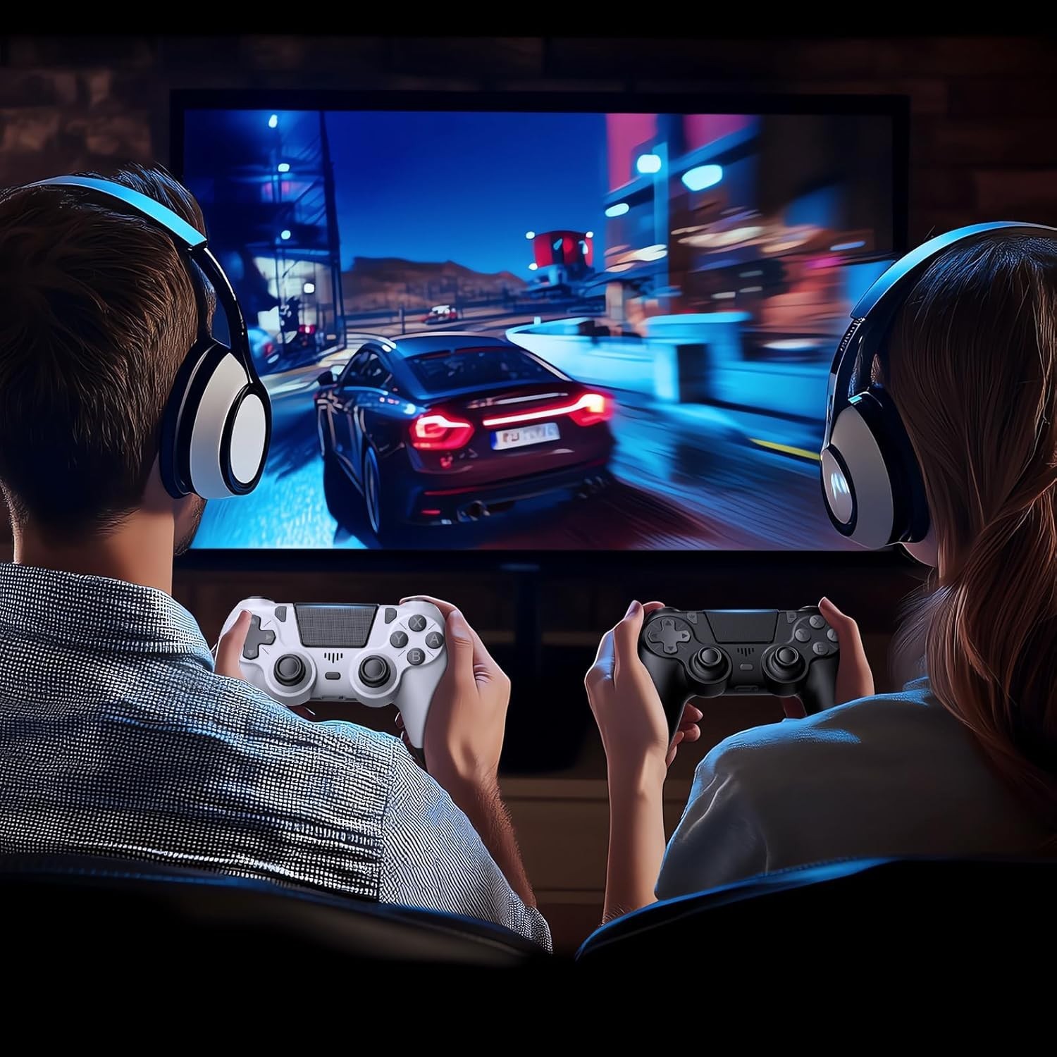 Dual Wireless PS4 Controller Set with Quick Charge Dock – Stylish Design
