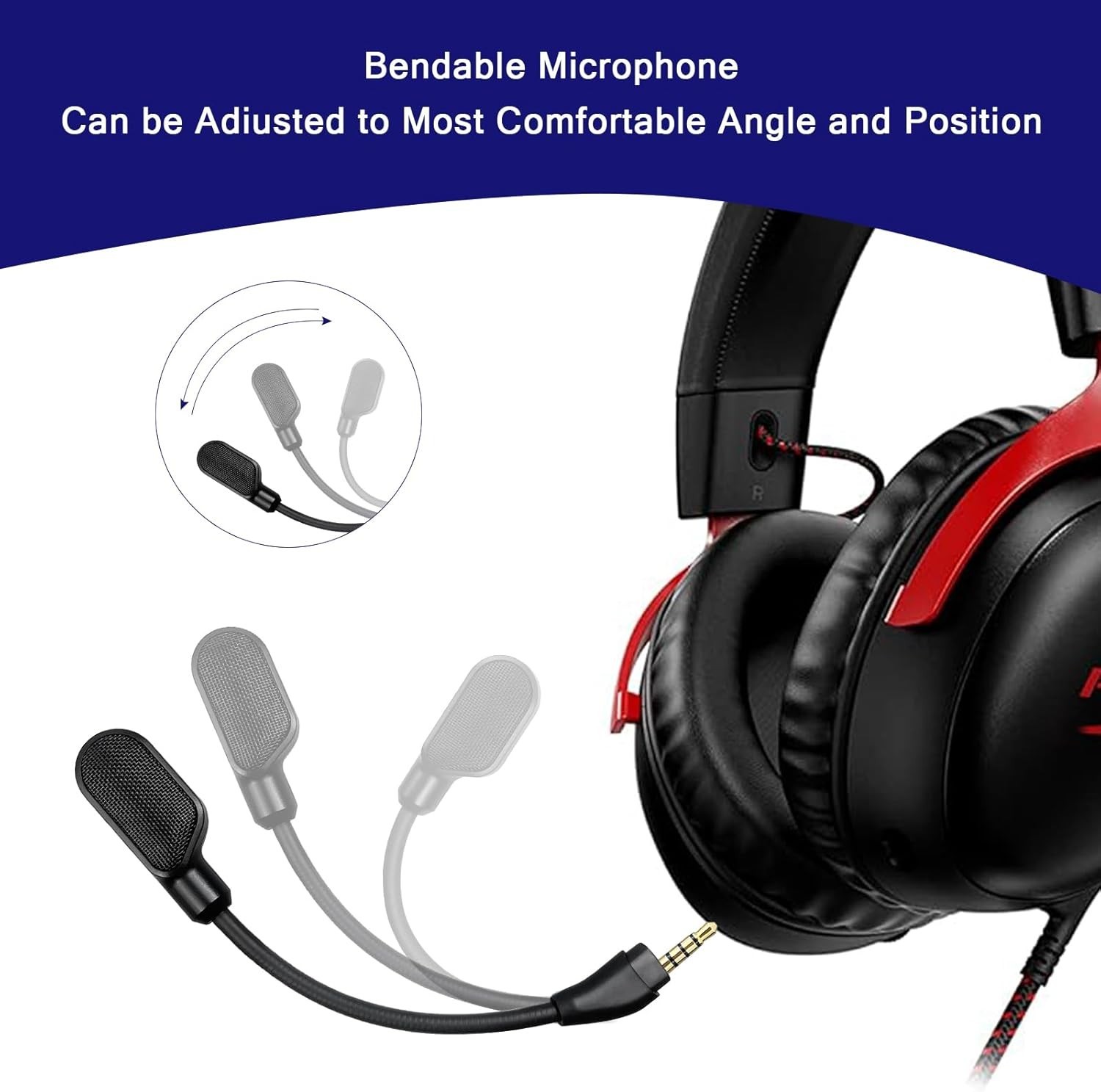 Upgraded Noise-Canceling Mic for HyperX Cloud III – Perfect Gaming Replacement