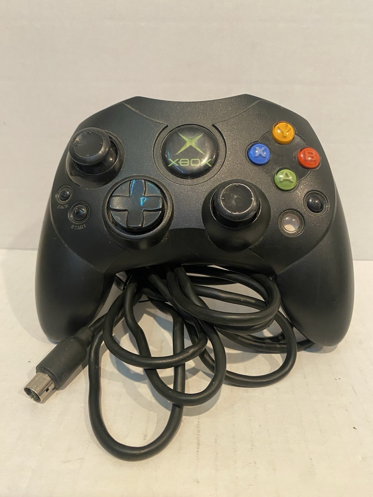 OEM Original Microsoft Xbox Black Controller Untested As-Is