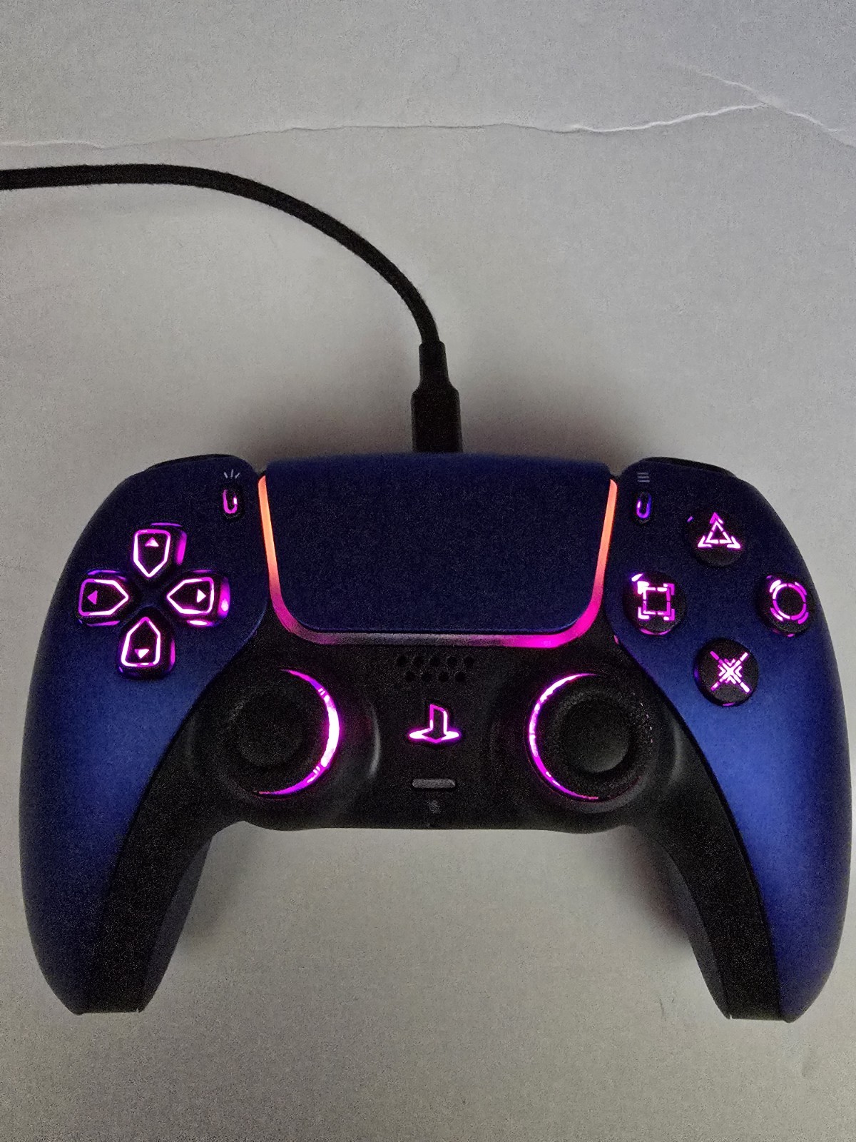 SONY COBALT BLUE PS5 LED LIGHTS CONTROLLER, 7 DIFFERENT COLORS