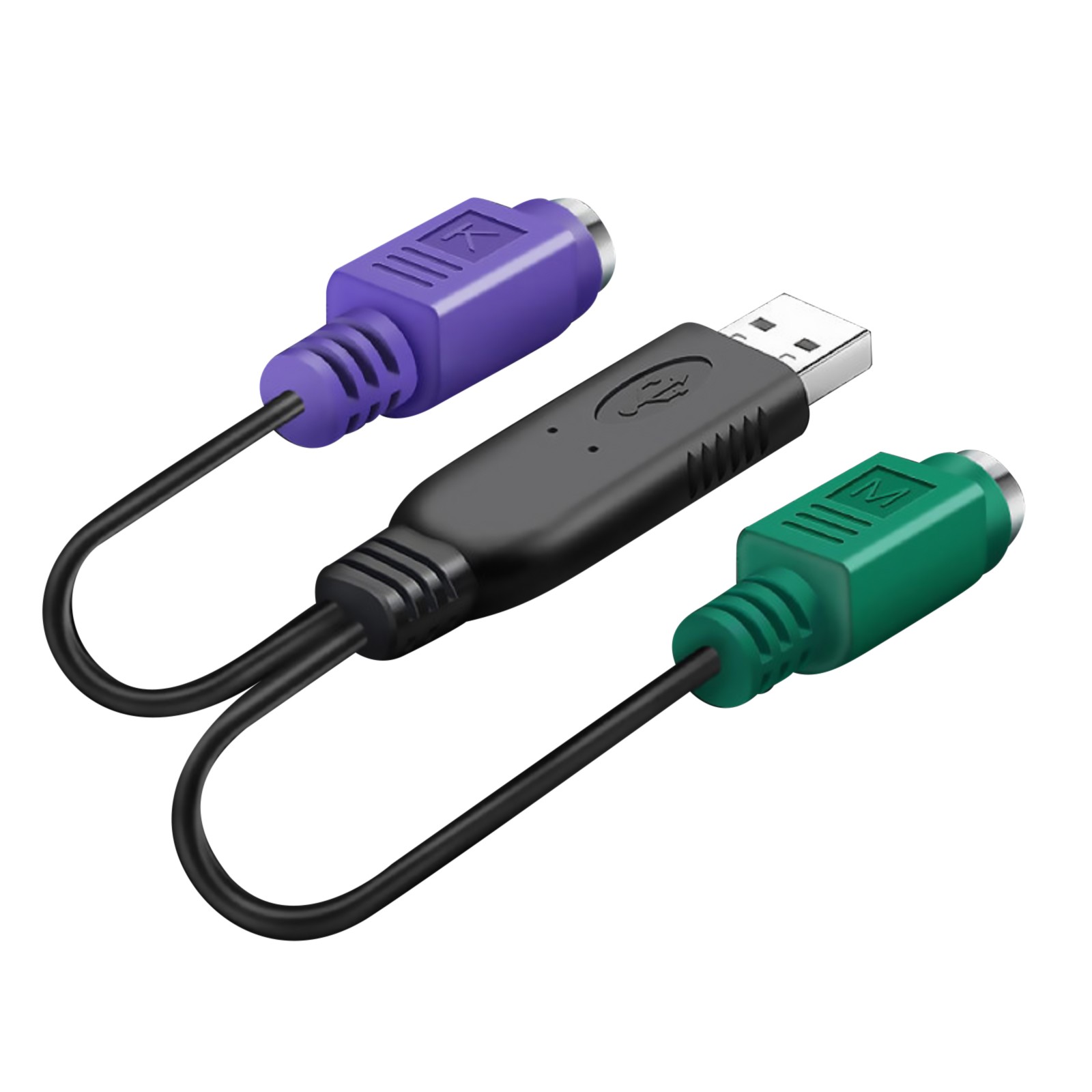 USB Male to PS2 PS/2 Female Extension Cable Y Splitter Adapter Connector