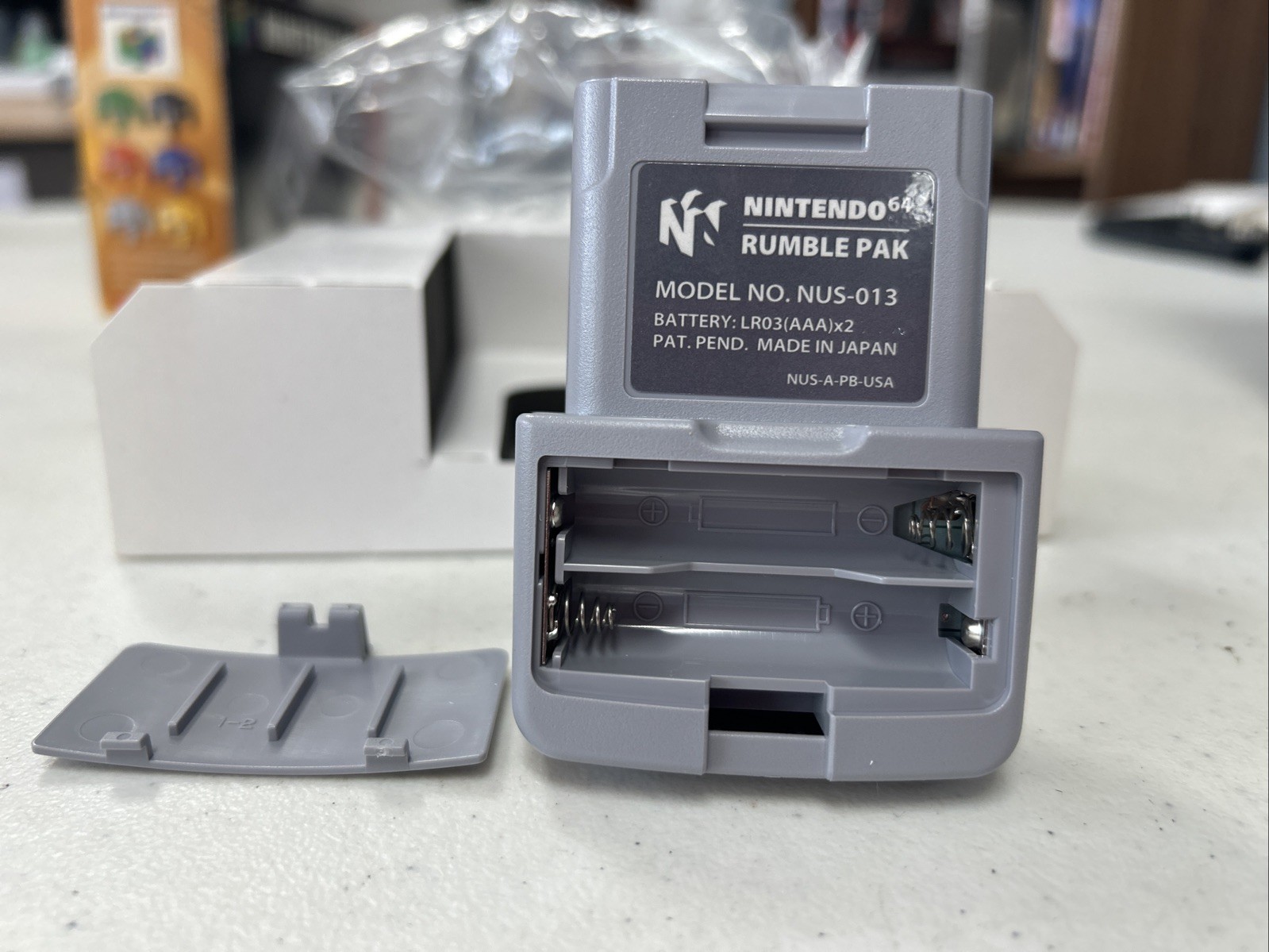 Official Nintendo 64 N64 Rumble Pak Pack Gray NUS-013 Tested Working OEM