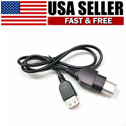 Xbox Controller USB Female Adapter Cable PC to Console Plug Play Converter 2.3ft