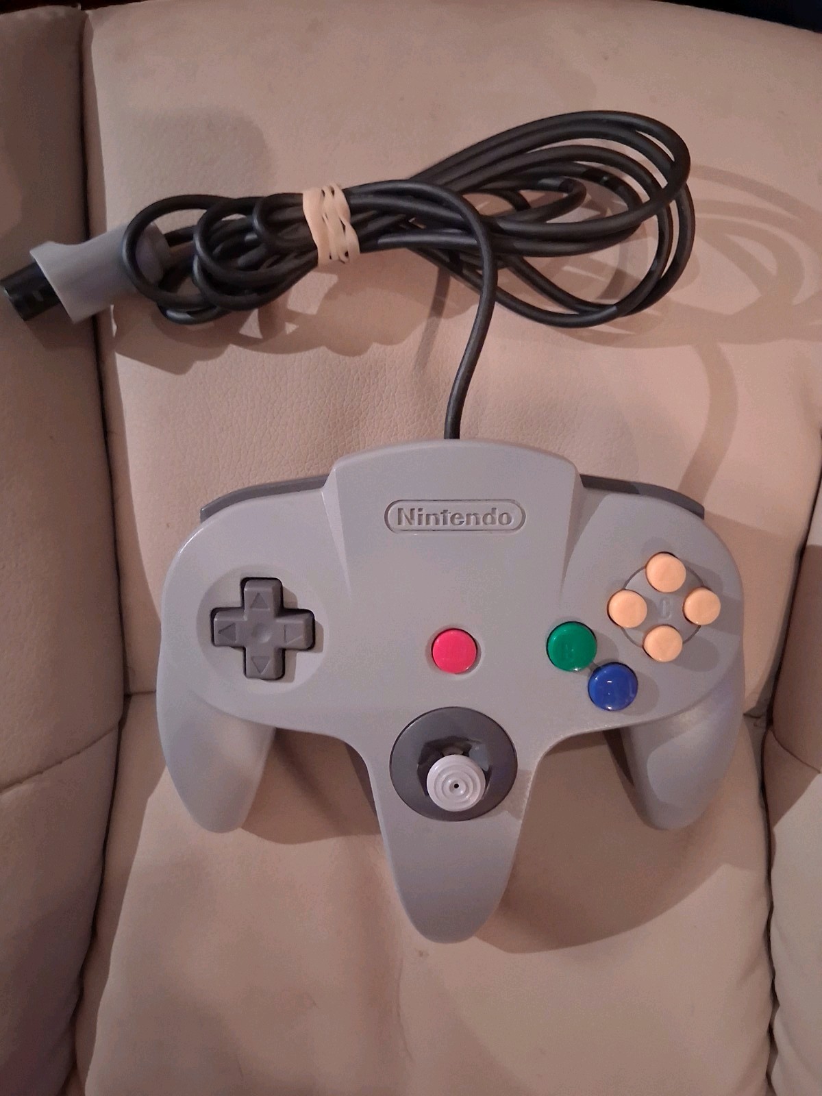 Official Nintendo 64 GRAY Controller AUTHENTIC OEM N64 NUS-005 Loose Stick