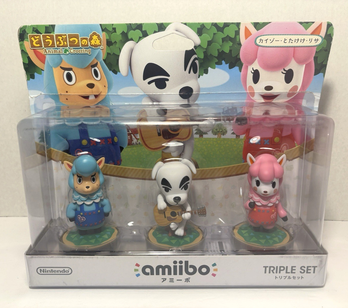 Animal Crossing Wii U 3DS Amiibo 3-Pack Cyrus KK Reese Nintendo Figurines