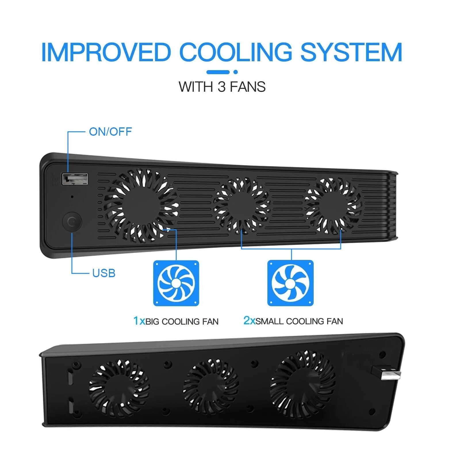 External Cooling Fan Cooler Game Accessories for PS5 PlayStation 5 Host Console