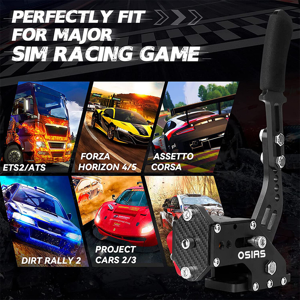 USB Handbrake with Clamp for PC Windows Sim Racing fit Logitech G27 G29 G920 New