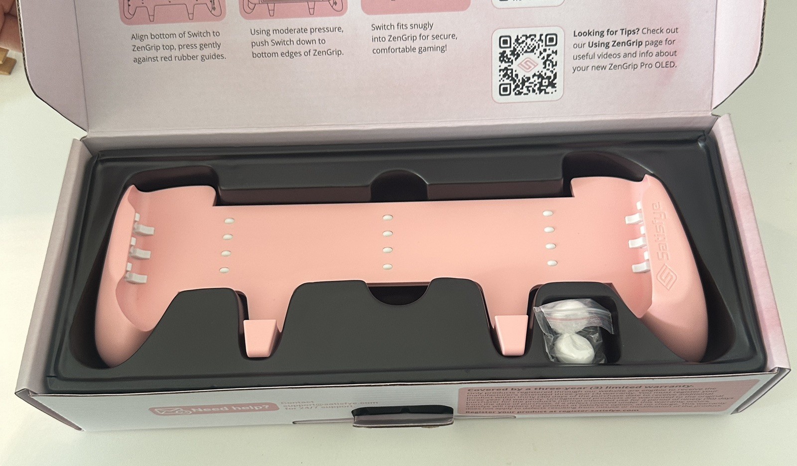 NEW Satisfye ZenGrip Pro Pynkalicious Nintendo Switch and OLED Grip Pink w/ Box
