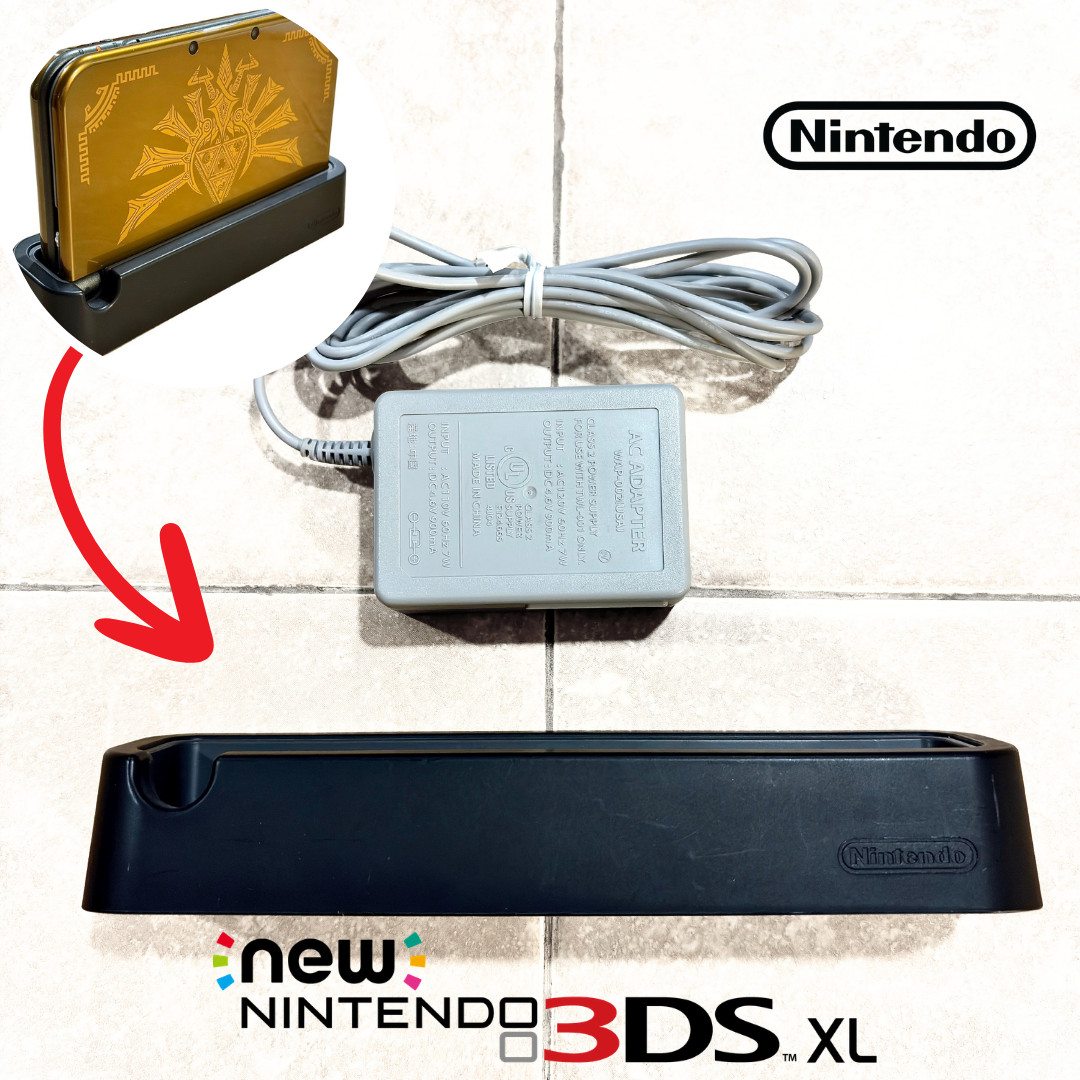 Nintendo New 3DS XL Battery Charging Dock OEM Black Official Charger Stand Japan