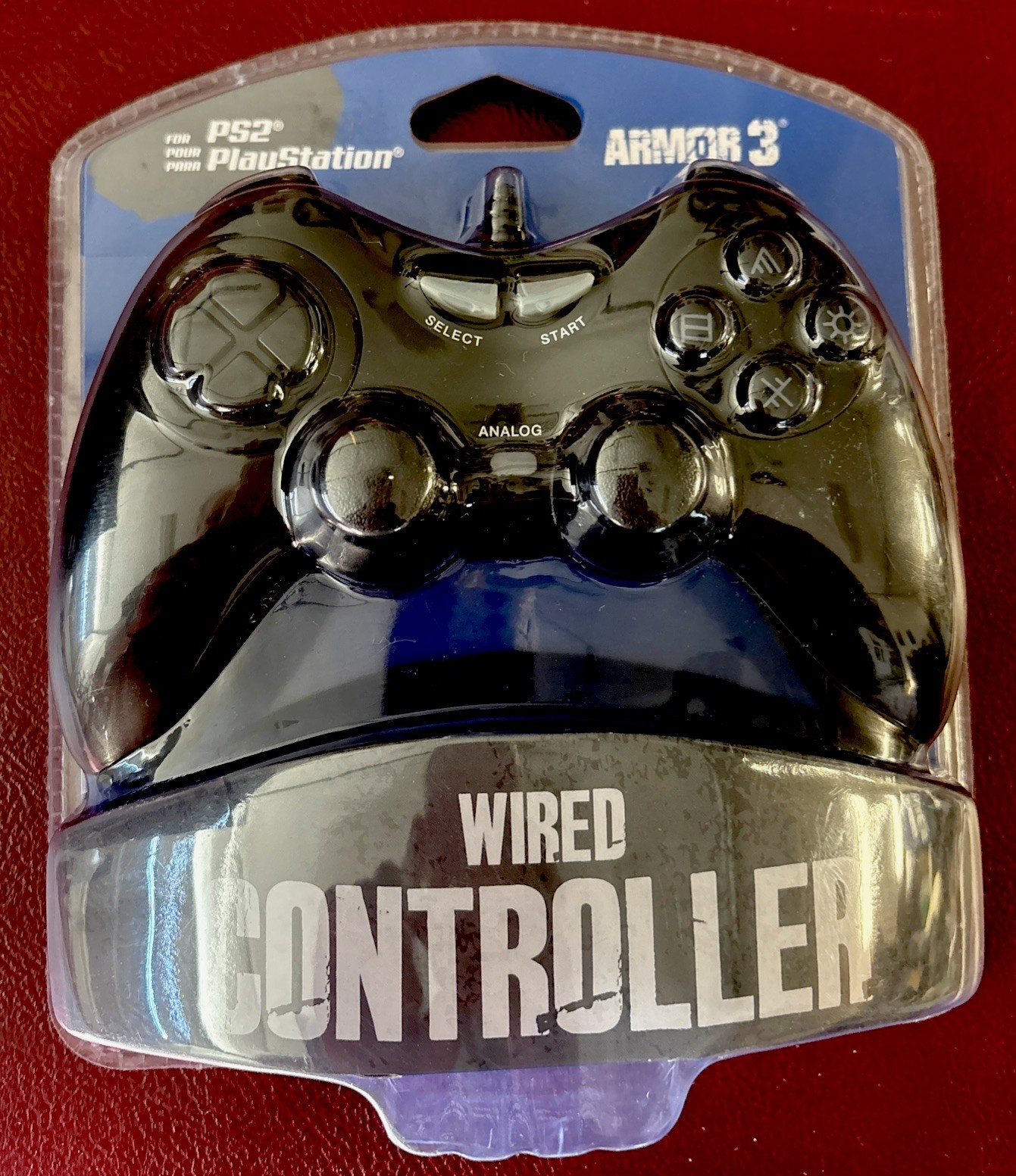 Armor 3 PS2 Wired Controller (Black) 6 ft cable D-pad Playstation 2