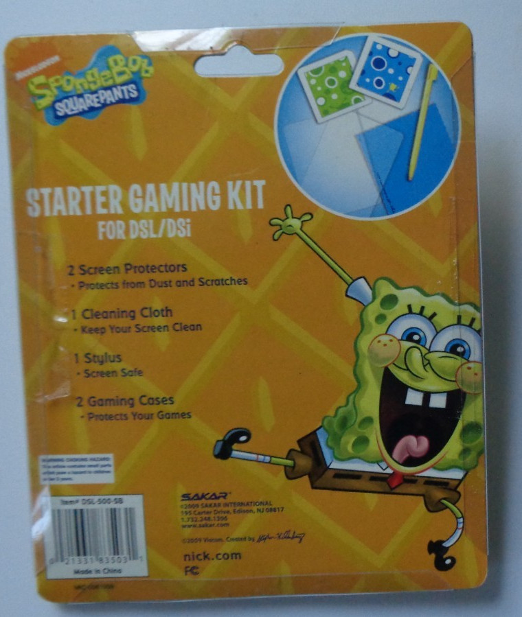 SpongeBob SquarePants Starter Gaming Kit DSL/DSi Nickelodeon NEW