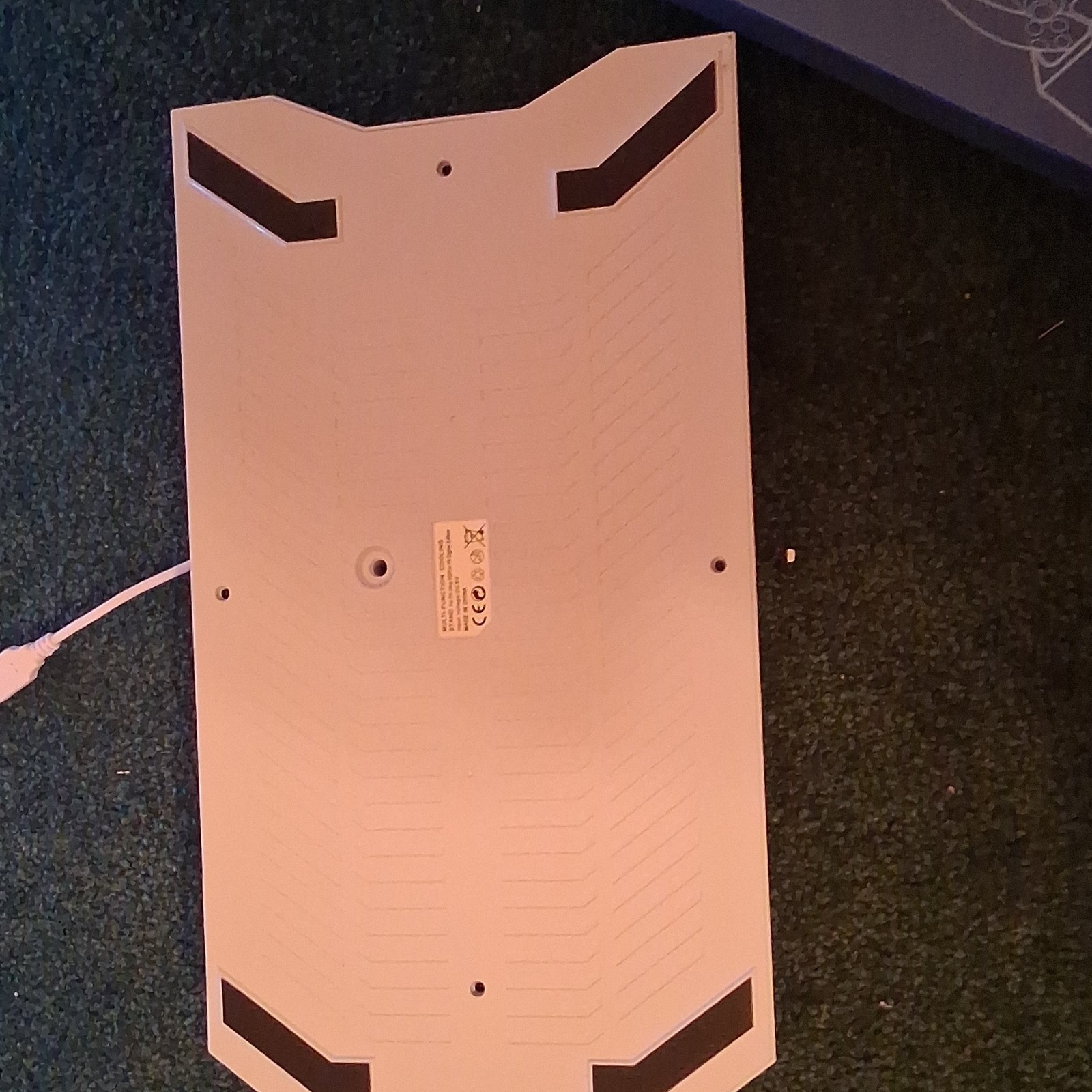 White External Stand for PS5 with Charging Port, Cooling Fan, Controller Holder