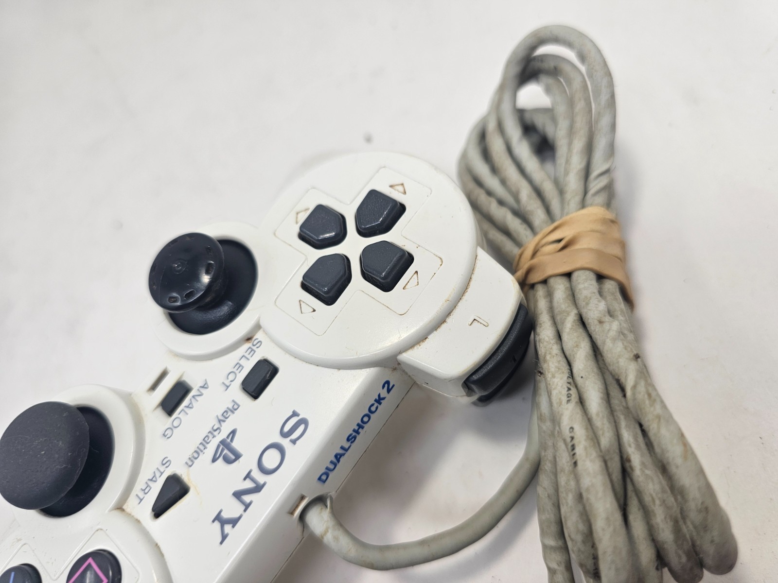 Sony PlayStation 2 PS2 DualShock 2 Wired Controller Ceramic White OEM SCPH-10010