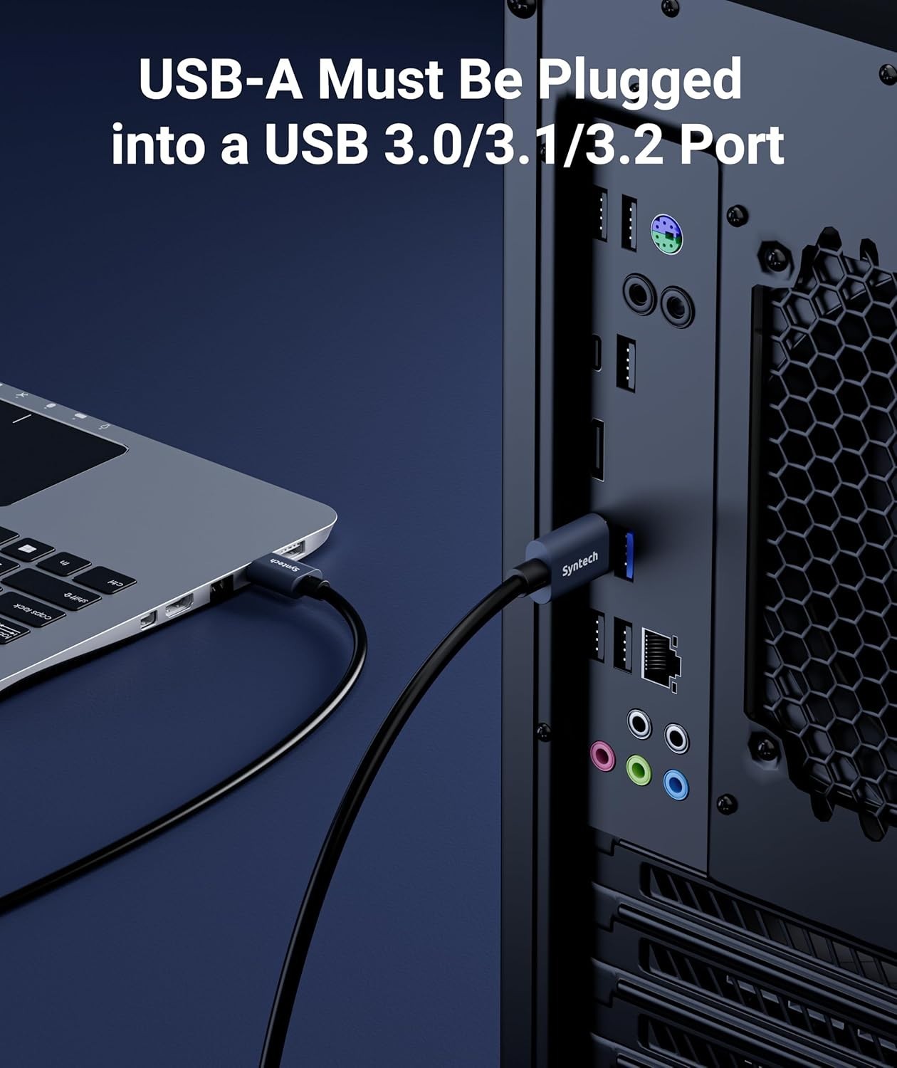 Comfortable 16 FT USB 3.0 VR Link Cable with L-Shaped Connector for Oculus/Meta