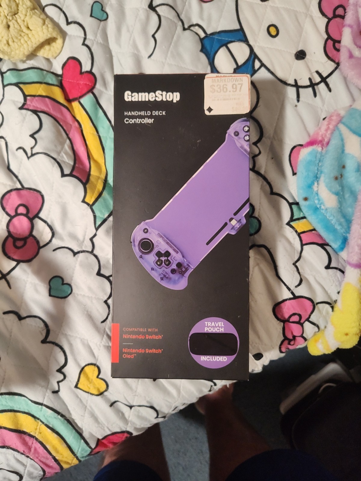 GameStop Handheld Deck Controller • Nintendo Switch • PURPLE • V1/V2/OLED + CASE