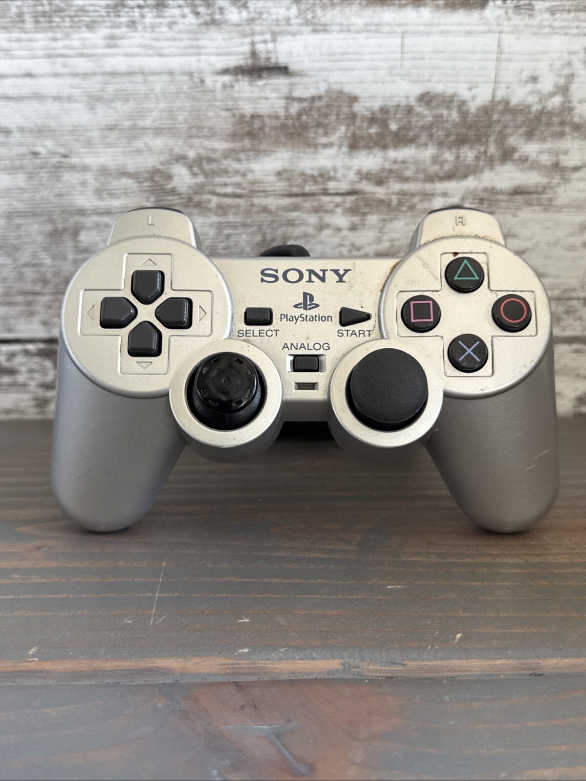 Satin Silver Dual Shock 2 Controller Official Sony PlayStation 2 PS2 SCPH-10010