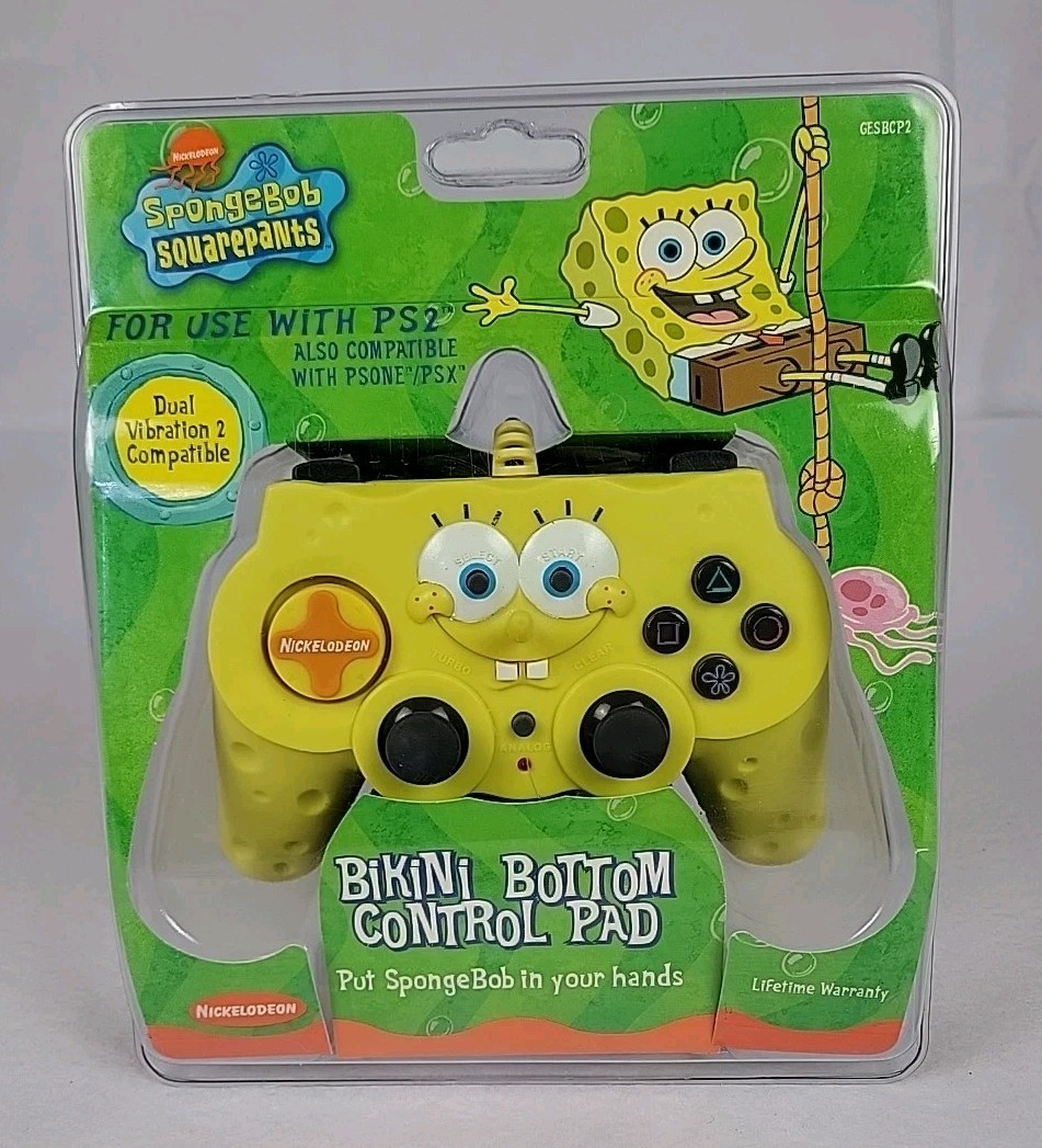 Nickelodeon SpongeBob Bikini Bottom Control Pad GESBCP2 (2003 PS2 Controller)