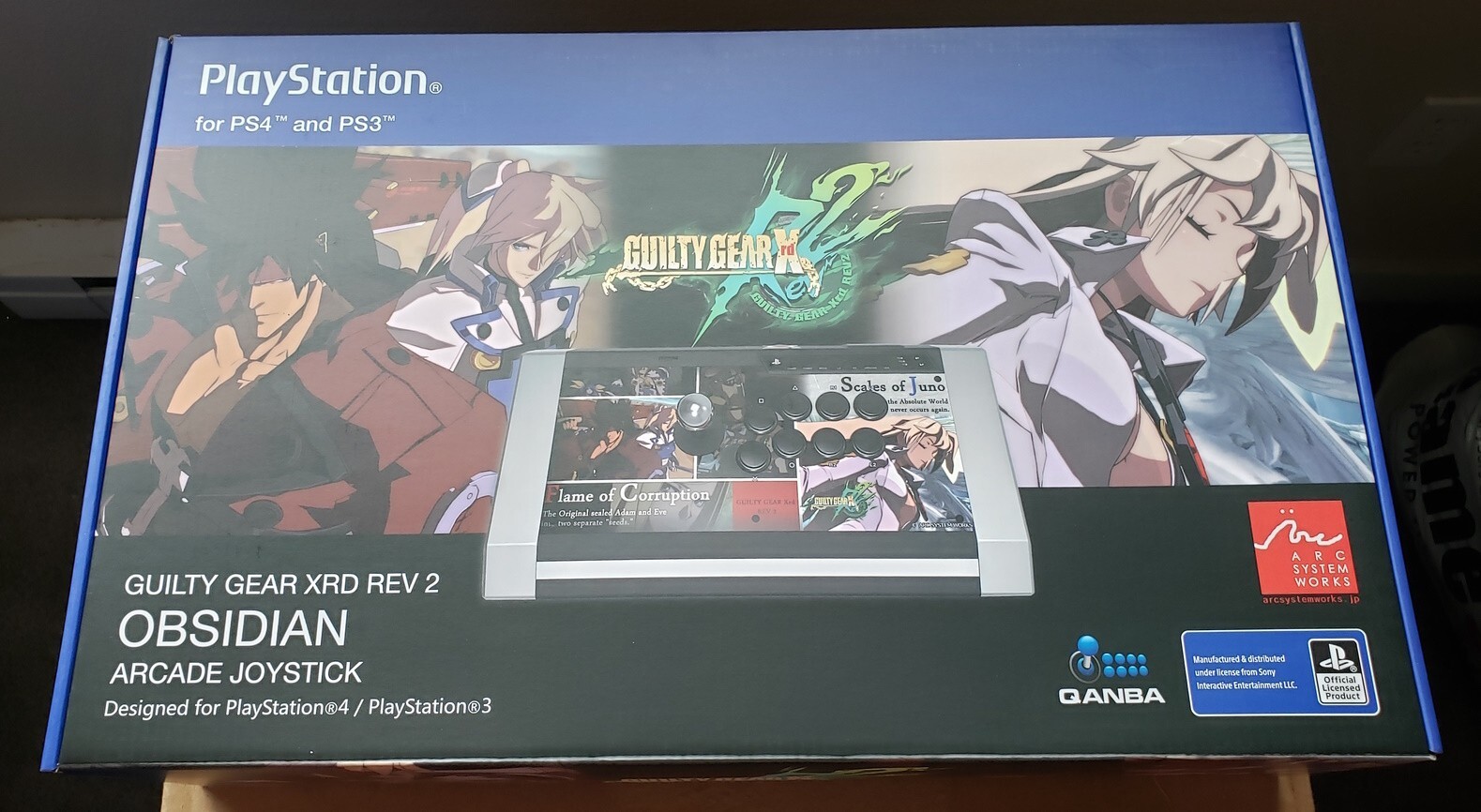 qanba obsidian guilty gear arcade joystick fightstick for playstation 5/4/3/pc
