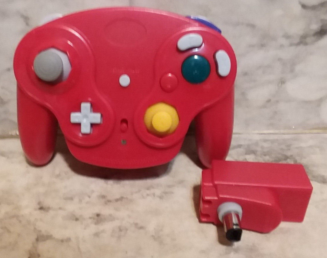 New RED Nintendo GameCube TTX Tech WAVEDASH Wireless Controller w/ Dongle
