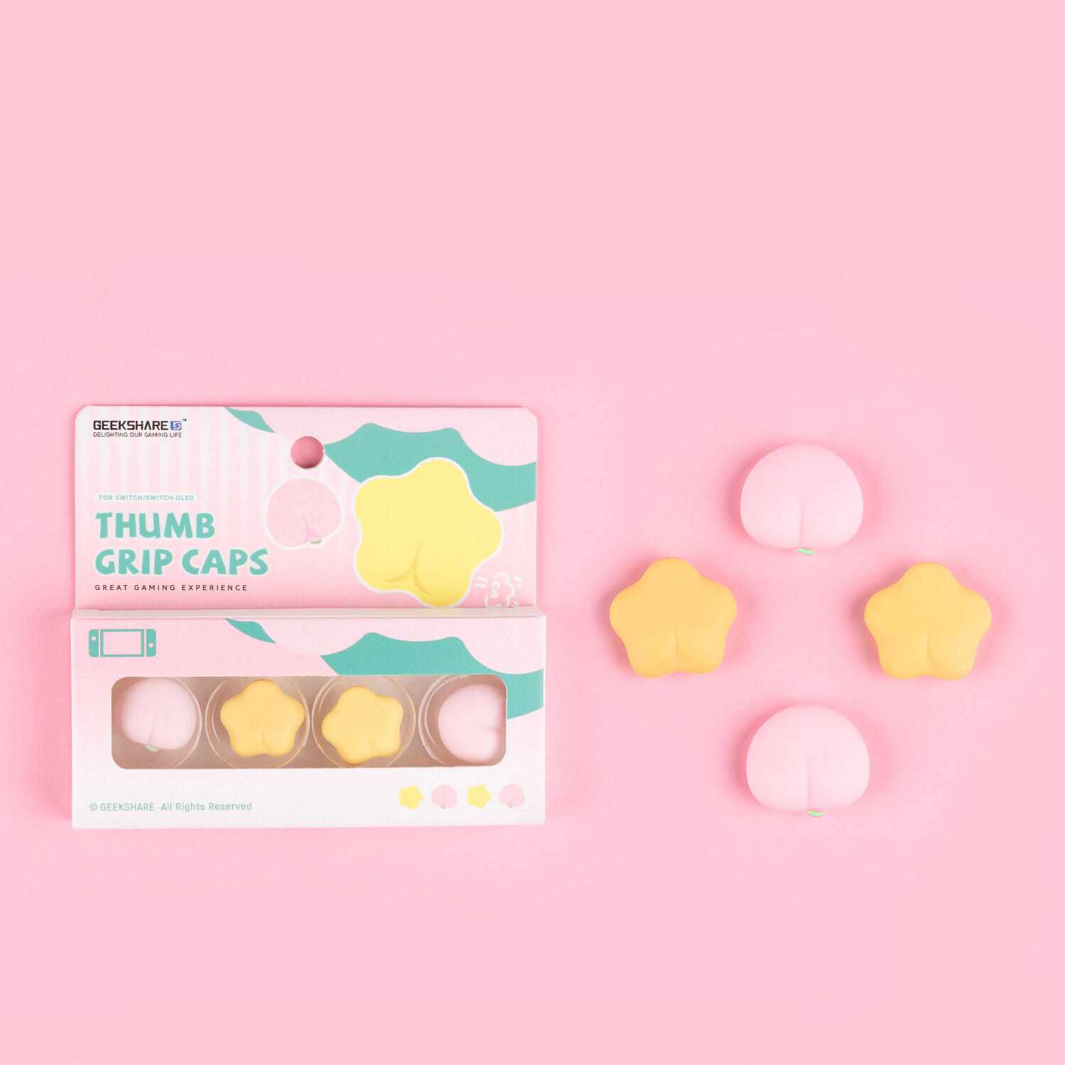 GeekShare Thumb Grips Analog Stick Caps for Nintendo Switch & Switch OLED &Lite