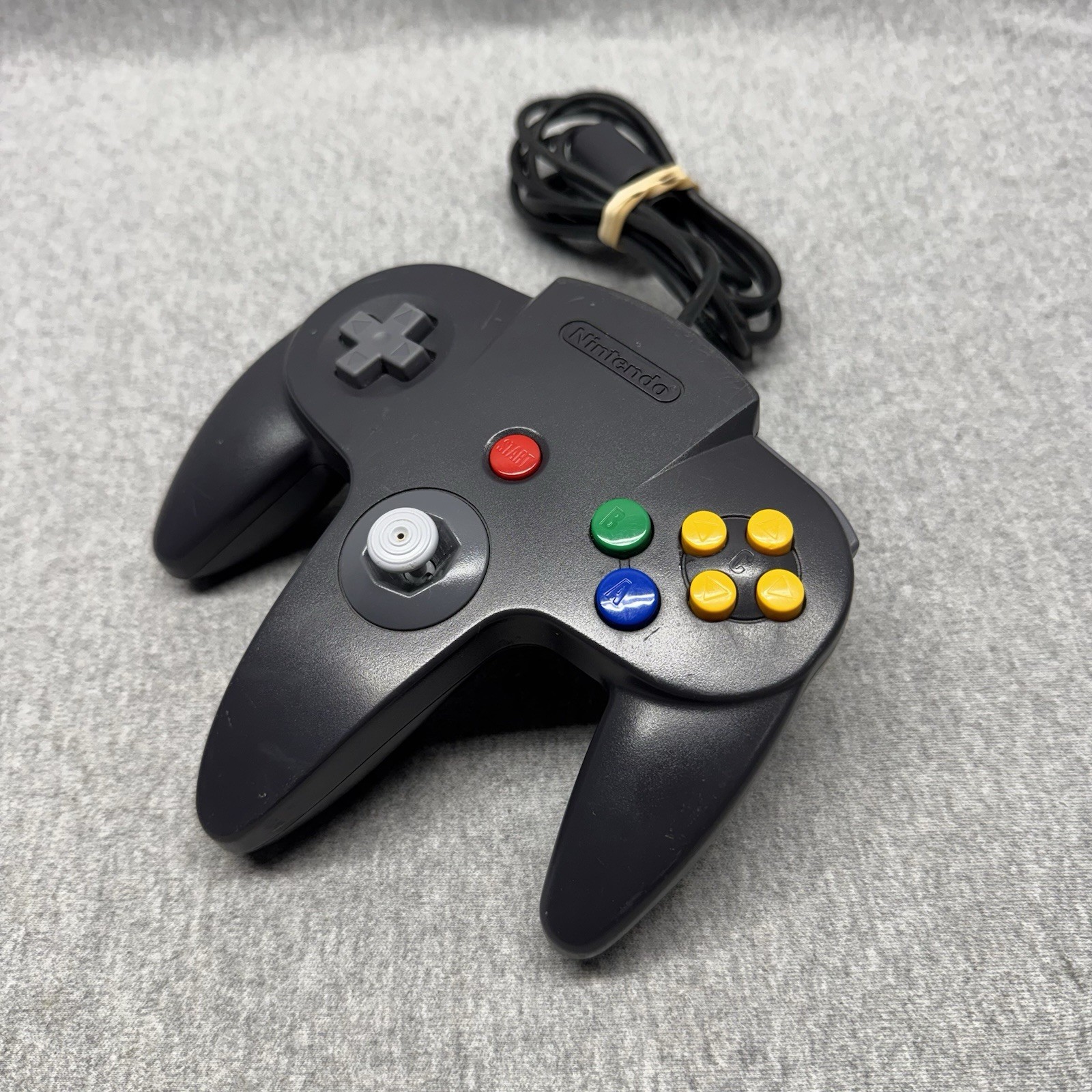 Nintendo 64 N64 Black Controller OEM Official Original NUS-005 Tight Stick