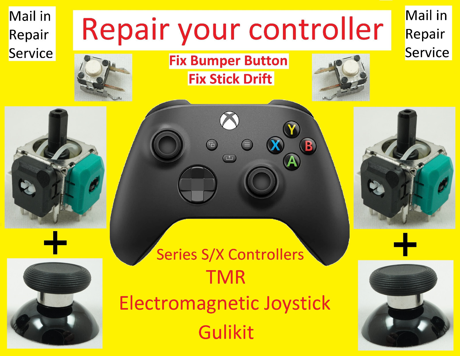 Repair Service – Fix Your Xbox Series X/S Controller Stick Drift – TMR Gulikit