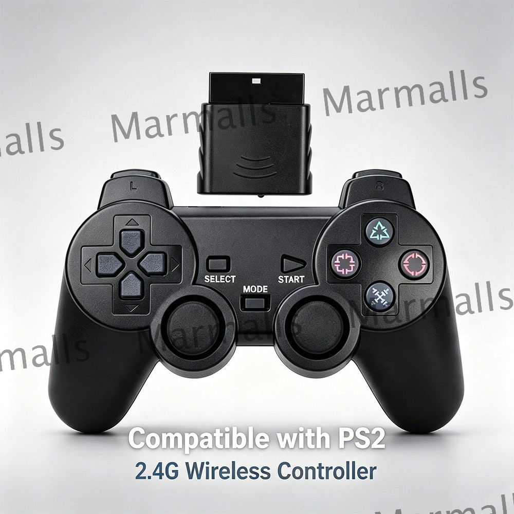 Wireless Controller For Sony PlayStation PS2 2.4GHz Dual Vibration Twin Shock