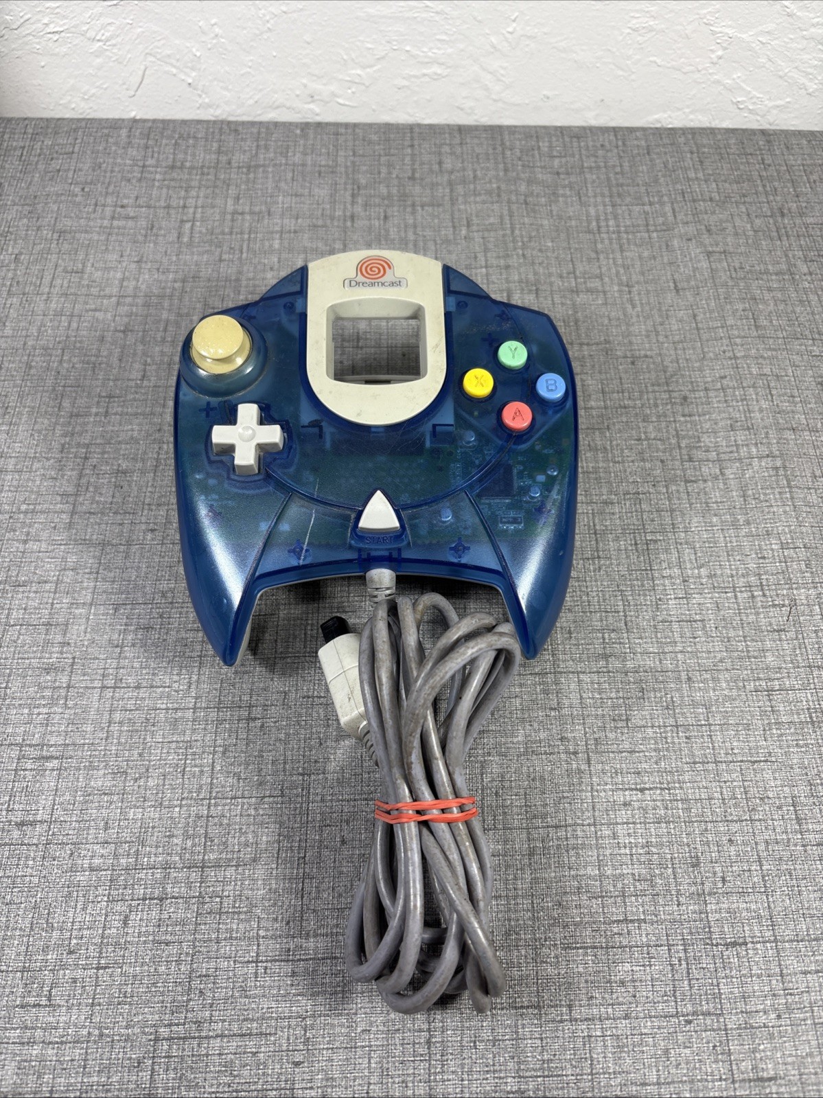 Sega Dreamcast Translucent Blue Controller HKT-7700 Tested & Works Free S&H