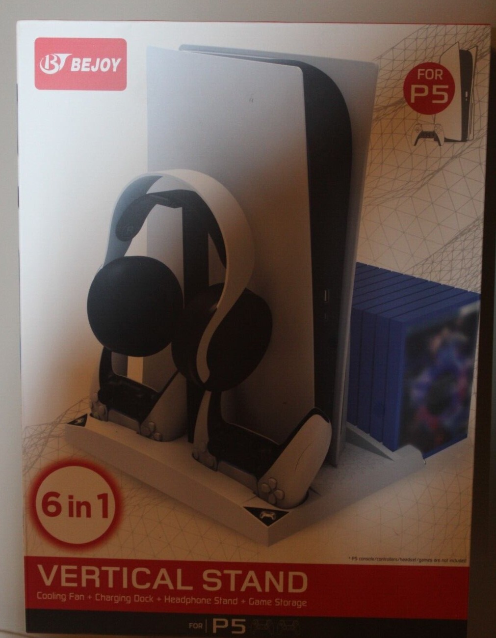 BEJOY Vertical Cooling Fans Stand for PS5 / PS5 Digital Edition