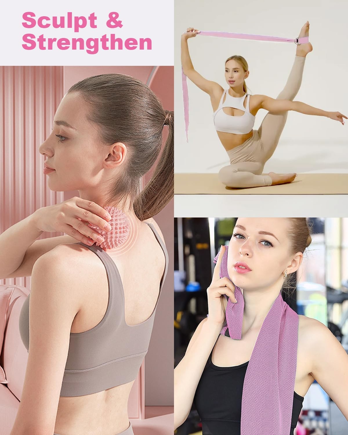Pilates Essential Kit, Pilates Equipment Set for Women with Pilates Ring and …