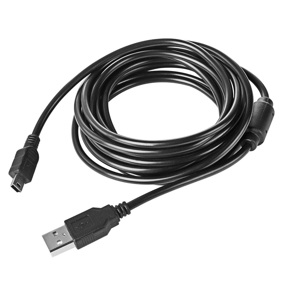 VSEER 2 Pack 10Ft PS3 Controller Charger Cable – Mini USB Data Charging Cord for
