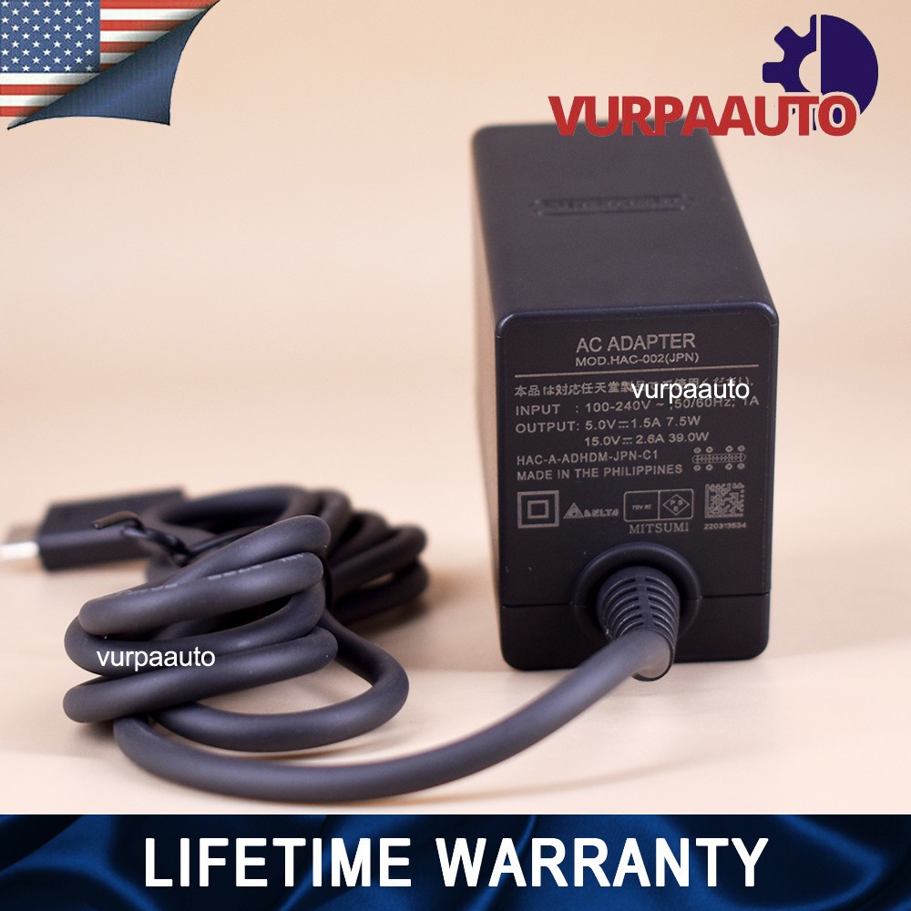 New Original Nintendo Switch +OLED AC Power Adapter Supply OEM Charger HAC-002