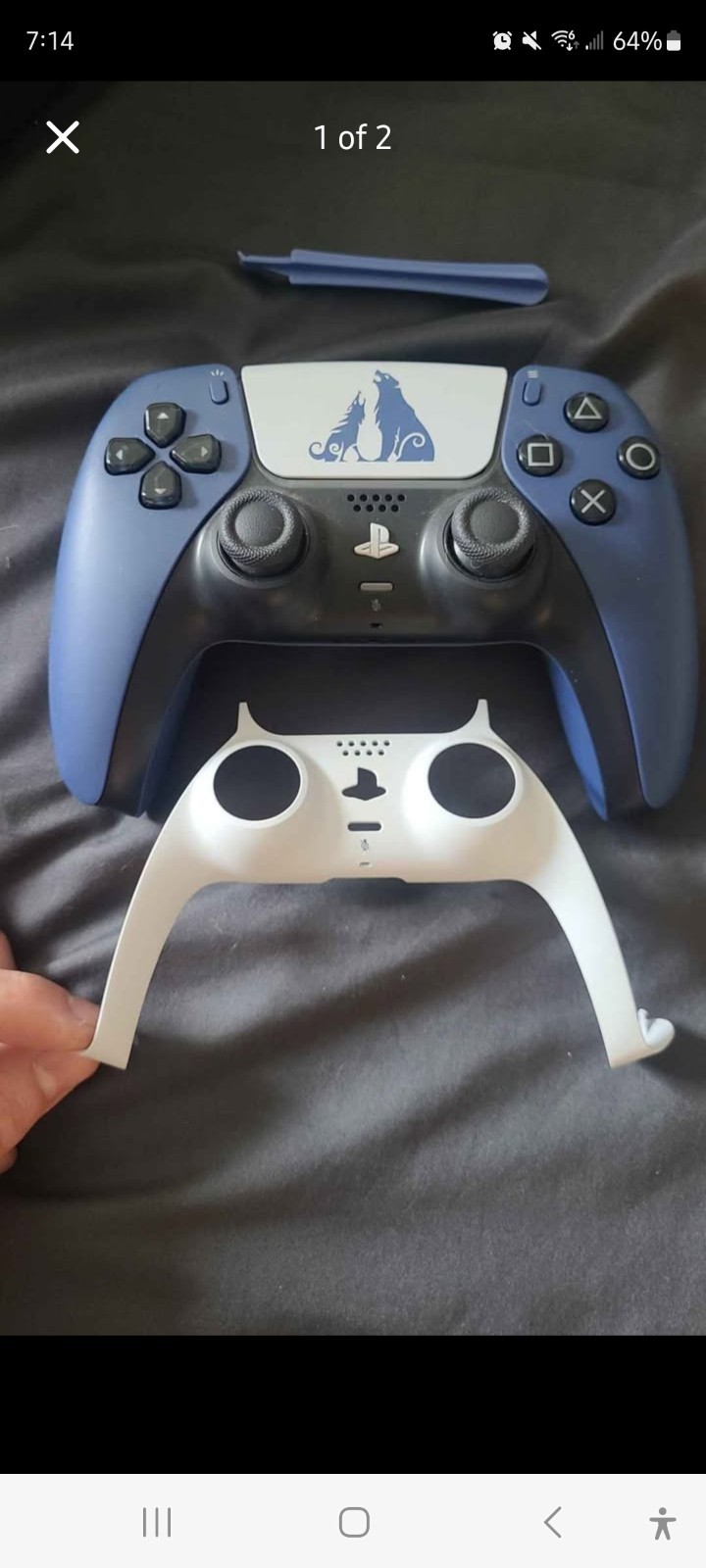 God Of War Ragnarock Dualsense Ps5 OEM Slight Mod With Sony Piece.