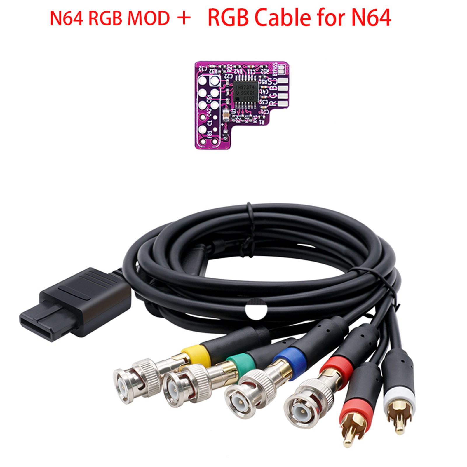 NEW N64 NTSC Game Console RGB MOD Module Chip OSSC SCART Cable N64 NTSC Retrofit