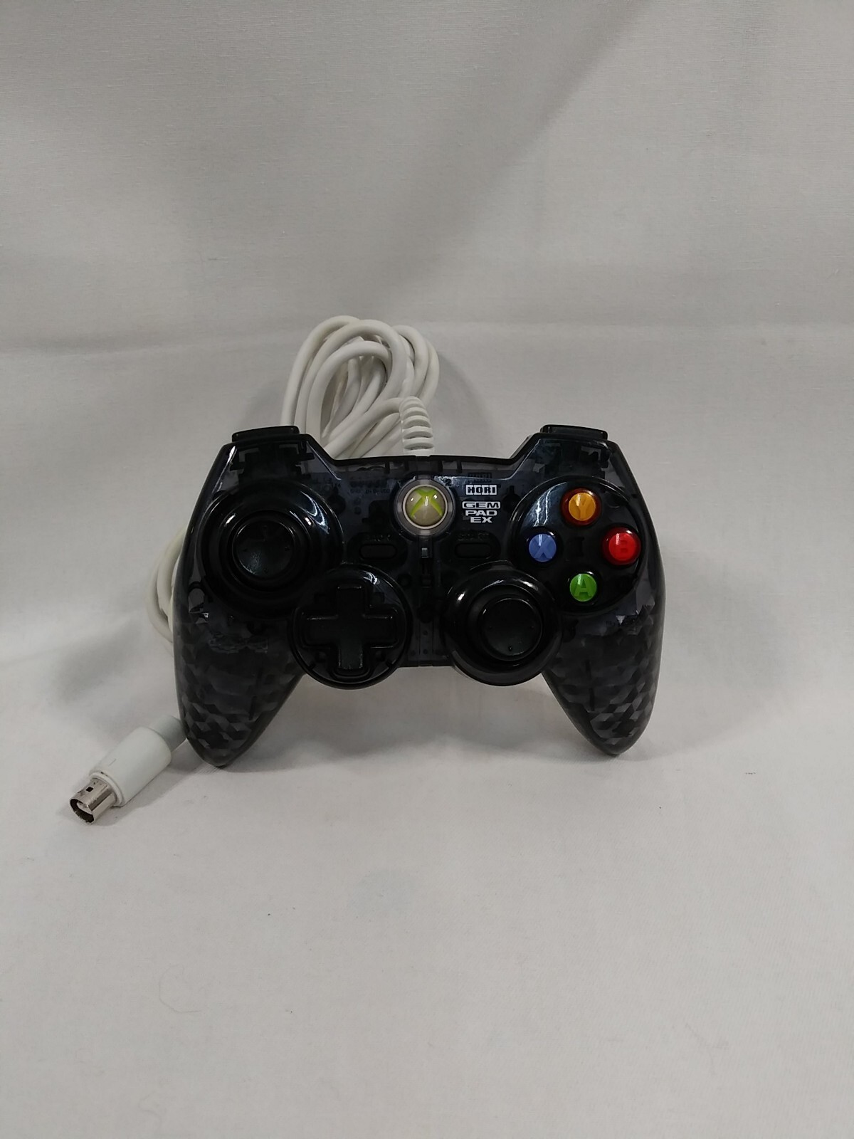 Hori Pad Gem Pad EX Xbox 360 WIRED Controller Clear Charcoal Good Condition